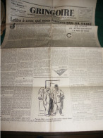 2° GUERRE MONDIALE , LA COLLABORATION ET LA PRESSE , LE JOURNAL GRINGOIRE DU 13 MARS 1941 - Francés