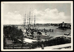 ALTE POSTKARTE FINKENWÄRDER SCHULSCHIFFE & LOTSENHÖFT FINKENWERDER HAMBURG Hafen Schiff Ship Port Ansichtskarte Postcard - Finkenwerder