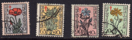 Belgique 1949 Fleurs Avec Croix De Lorraine COB 814, 815, 816 Et 817 - Oblitérés - Gebruikt