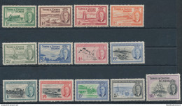 1950 TURKS AND CAICOS, N. 221/233 - 13 Valori - MLH* - Sonstige & Ohne Zuordnung