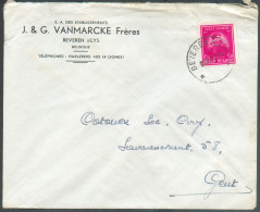 N°749 - 1Fr.35 Antarctis Obl. Sc Relais De BEVEREN (LEIE) * Sur Lettre  à En-tête (VANMARCKE Frères Beveren S/LYS) Du 6 - Sellos Con Estrellas