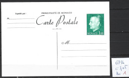 MONACO EP 34 Côte 3.05 € - Enteros  Postales