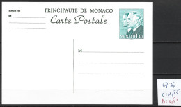 MONACO EP 36 Côte 1.55 € - Postal Stationery