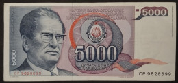 YUGOSLAVIA - 5000 Dinara 1985 - Jugoslawien