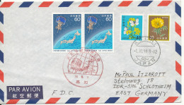 Japan FDC Uprated And Sent Air Mail To Germany DDR 1-6-1984 Topic Stamps - Corréo Aéreo