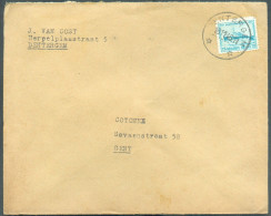 N°725 - 1Fr.35 OSTENDE-DOVER Obl. Sc Relais De DENTERGEM * Sur Lettre  à En-tête (J VAN OOST) Du 18-11-1948 Vers Gent - - Postmarks With Stars