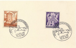 Poland GG Postmark (A212): 1941.08.10 Lublin Sport Horse Competition - Gouvernement Général