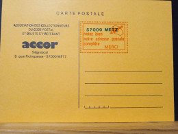 Code Postal. Carte Postale Repiquée  57000  METZ. Neuve - Lettres & Documents