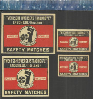 TWENTSCHE OVERSEAS TRADING C° Ltd. ENSCHEDE HOLLAND -  OLD MATCHBOX LABELS MADE IN BELGIUM - Boites D'allumettes - Etiquettes