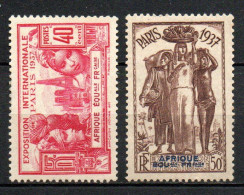 Col41 Colonies AEF Afrique équatoriale N° 29 & 30 Neuf X MH Cote 10,00  € - Ungebraucht