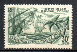 Col41 Colonies AEF Afrique équatoriale N° 28 Neuf X MH Cote 3,00  € - Unused Stamps