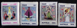 Peru/Pérou  1974-76  YT N°PE 607,19, A392,409 Noël (4val) - N** - Pérou