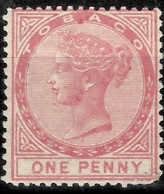 British Tobago (1879)  1d Scott 1 (1879) MH Stamp - Trinidad & Tobago (...-1961)