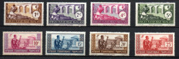 Col41 Colonies AEF Afrique équatoriale N° 33 à 40 Neuf XX MNH Cote 6,25 € - Unused Stamps