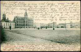 SINT NIKLAAS 1903 Gelopen Oude Kaart Met Zicht Op Grote Markt En Stadhuis - Ed A Sugg - Sint-Niklaas