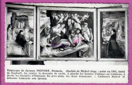 CPSM PRESMES 70 - Triptyque De Jacques Prevost Tableau Michel Ange De Raphael Carte Dentelée Noir Et Blanc  - Pesmes