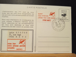 Code Postal. Carte Postale Oblitéré Avec Vignettes  57050   METZ - Briefe U. Dokumente