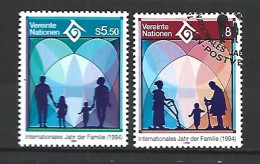 Timbre De Nations Unies Vienne Oblitéré N 180 **  N 181 Oblitéré - Gebraucht