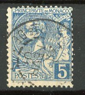MONACO - Yv. N°13  (o)  5c  Bleu Albert Ier  Cote 8  Euro BE  2 Scans - Oblitérés