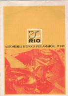 Automobili RIO Catalogo Modellini Auto Cars Modellismo Cars Catalogue 70's - Motori