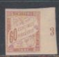 Colonies Françaises Timbres-Taxe  N° 24 X  : 60 C. Brun Jaunâtre Non Dentelé, Trace Charnière Sinon TB - Postage Due