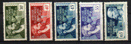 Col41 Colonies AEF Afrique équatoriale N° 41 43 44 46 & 47 Neuf X MH Cote 10,25 € - Unused Stamps