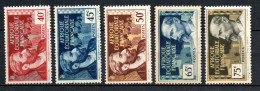 Col41 Colonies AEF Afrique équatoriale N° 43 à 45 + 47 & 48 Neuf X MH Cote 15,75 € - Ongebruikt