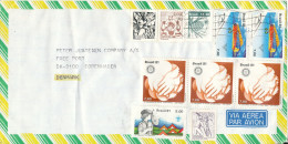 Brazil Registered Air Mail Cover Sent To Denmark 3-11-1981 (from Conculate General Japan Sao Paulo) - Luchtpost