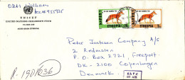 Ethiopia Registered Cover Sent To Denmark 14-5-1997 Topic Stamps (sent From UN Children's Fund Addis Ababa) - Ethiopie