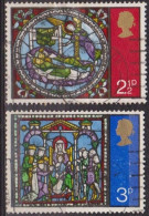 Vitraux De La Cathédrale De Canterbury - GRANDE BRETAGNE - Le Reve, L'adoration, Rois Mages - N° 650-651 - 1971 - Gebraucht