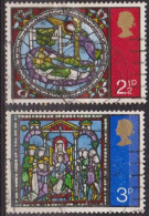 Vitraux De La Cathédrale De Canterbury - GRANDE BRETAGNE - Le Reve, L'adoration, Rois Mages - N° 650-651 - 1971 - Oblitérés