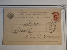 DJ 16 RUSSIE   BELLE  CARTE  ENTIER 1896   A GOTEBORG   SUEDE +AFFRANCH. INTERESSANT++ - Enteros Postales