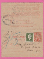 Carte Pneumatique Chaplain 3 Francs + Dulac 3 Francs Paris Rue Gluck 1948 - Pneumatische Post