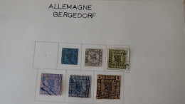 BE2 Collection D'Allemagne Bergedorf  * Et Oblitérés Sur Feuilles D'album.   A Saisir !!!. - Collections (with Albums)
