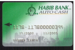 USED COLLECTABLE CARD HABIB BANK AUTO CASH CARD - Credit Cards (Exp. Date Min. 10 Years)