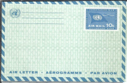 NATIONS UNIES New York Ca.1972: Aérogramme Entier De 10c Neuf - Storia Postale