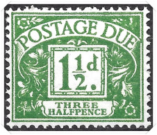 D48 1955-57 Edward Crown Watermark Postage Dues Mounted Mint - Impuestos