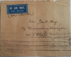 INDE - Lettre Du 1/04/1935 De PARK TOWN Pour SAÏGON Le 6/04 Via Calcutta Le 3/04 - 2 Photos - Sonstige & Ohne Zuordnung