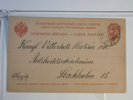 DJ 16 RUSSIE   BELLE  CARTE  ENTIER RARE 1913   ST PETERSBURG A  STOKHOLM  SUEDE   +AFFRANCH. INTERESSANT++ - Entiers Postaux