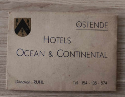 Carnet De Cartes Complet - Belgique - Ostende - Hotels Ocean & Continental - Cartes Postales Anciennes - Oostende