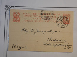 DJ 16 RUSSIE   BELLE  CARTE  ENTIER  1892   ST PETERSBURG A STOCKHOLM  SUEDE   +AFFRANCH. INTERESSANT++ - Stamped Stationery