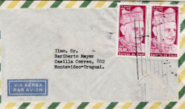BRAZIL 1964 AIRMAIL  LETTER SENT TO MONTEVIDEO - Lettres & Documents