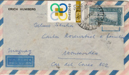 BRAZIL 1969 AIRMAIL  LETTER SENT TO MONTEVIDEO - Cartas & Documentos