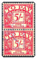 D55 1955-57 Edward Crown Watermark Postage Dues Used Pair - Impuestos