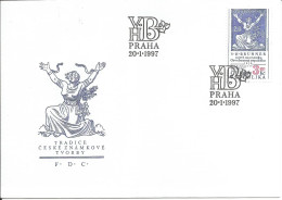 FDC 133 Czech Republic Traditions Of The Czech Stamp Design 1997 - Briefmarken Auf Briefmarken