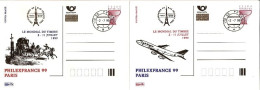 CDV A 46-7 Czech Republic Philexfrance 1999 Coach Airplane - Cartes Postales