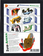 Nederland NVPH 2844-49 V2844-49b Vel Grenzeloos Nederland Zuid Afrika 2011 Postfris MNH Netherlands Relationship - Ungebraucht