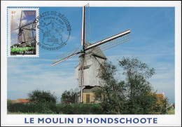 France 2004 Y&T 3706. Le Moulin D'Hondschoote. Carte Maximum - Moulins