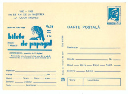 IP 80 - 127a PARROT, Romania - Stationery - Unused - 1980 - Perroquets & Tropicaux