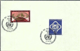 NATIONS UNIES Genève (Suisse) Ca.1970: B Affr. De La 1ère Série Complète Sur 3 Fragments - Oblitérés